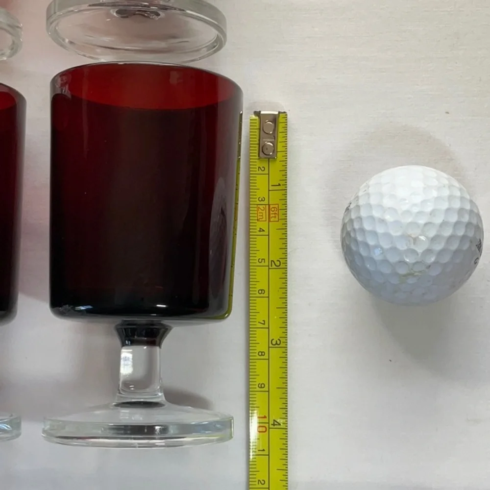 Arcoroc Luminarc France Ruby Red 4 oz. Juice Glasses Set of 6